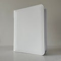 Holdiva logo free white 4 pocket toploader card binder with white inner pages for tcg and kpop photocard