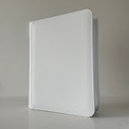 Holdiva logo free white 4 pocket toploader card binder with white inner pages for tcg and kpop photocard