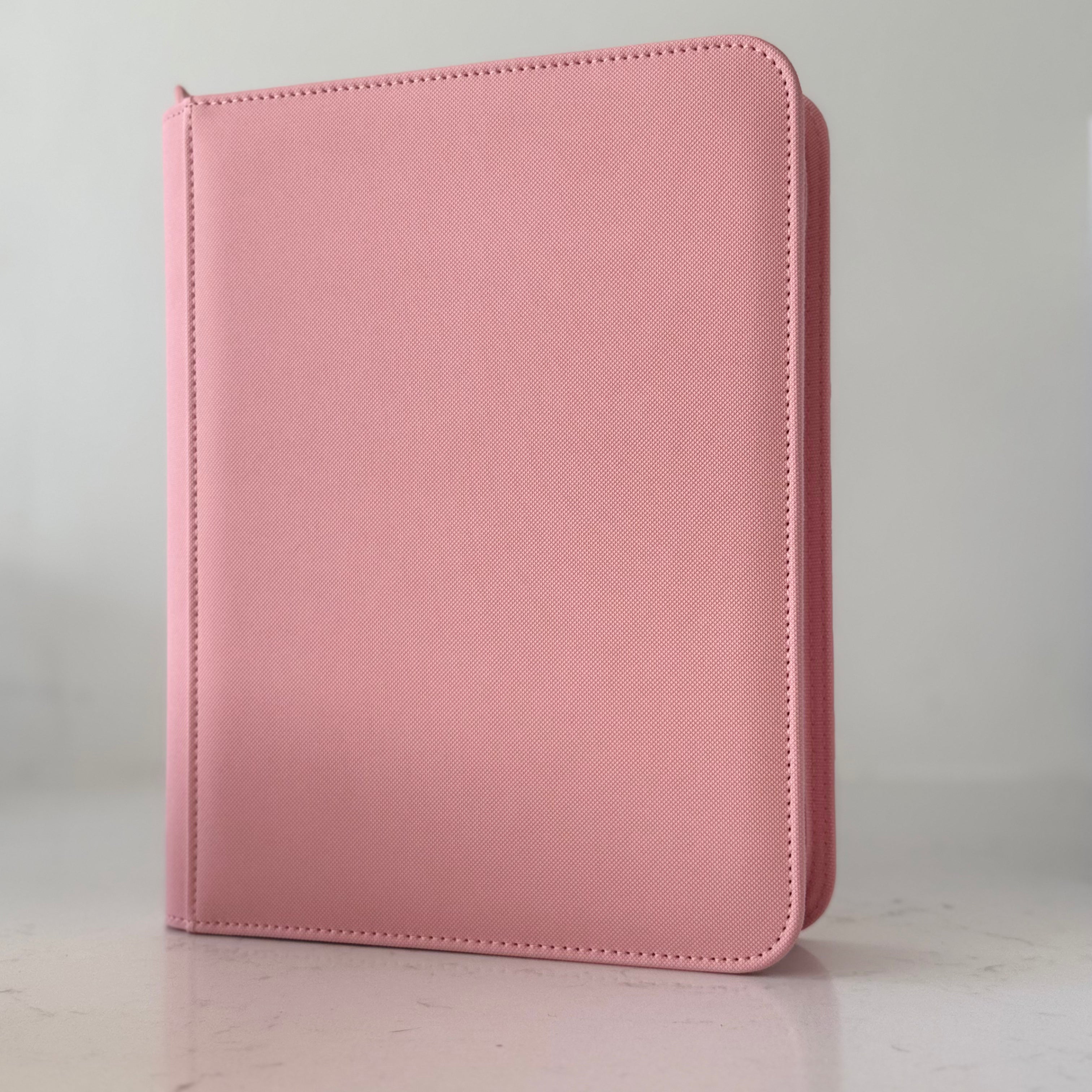 Holdiva pink logo-free 4-pocket card binder with white inner page for tcg and kpop photocard