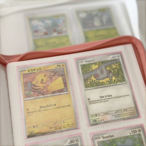Logo-free 4-pocket card binder with white inner pages for tcg and kpop photocard